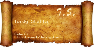 Tordy Stella névjegykártya